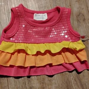 Pink and Yellow Sequin Kids Top